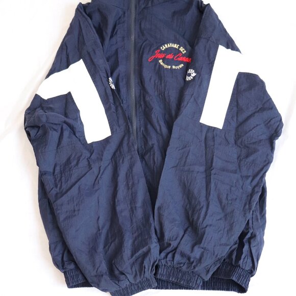 Vintage 1999 Brooks Windbreaker Navy/White NOS Canada Games Large - Picture 7 of 12